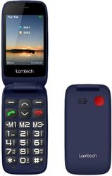 kinito lamtech flip phone 28 display with bt fm radio sos 1400 mah gr menu flip x blue photo