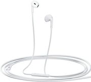 qcy lh1 white wired semi ear earphones w mic ios android type c 115m cable 20 20khz photo