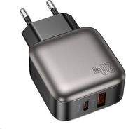 lamtech dual port qc30 charger pd20w grey lam980459 photo