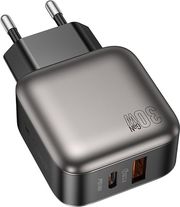 lamtech dual port gan charger pd30w grey lam980442 photo