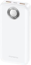 power bank foneng px102 pd 225w 20000mah with 2 usb a 1 usb c ports white photo