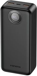 power bank foneng px103 pd 225w 30000mah with 2 usb a 1 usb c ports black photo