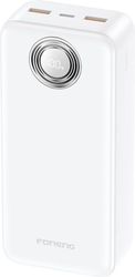 power bank foneng px103 pd 225w 30000mah with 2 usb a 1 usb c ports white photo