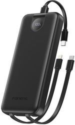 power bank foneng px106 225w 10000mah with 3 built in cables black photo