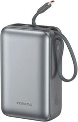 power bank foneng px128 65w 30000mah with 3 ports dark grey photo