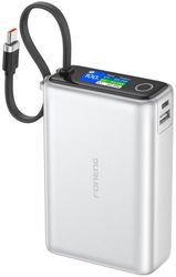 power bank foneng px132 65w 20000mah with 3 ports color display silver photo