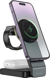 lamtech 3 in 1 magnetic folding wireless fast charger black lam980879 photo