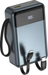 lamtech pd45w powerbank 20000mah with type c and lightning built in cables qc30 lam980831 photo