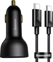 baseus car charger superme 100w 5a 1 x usb a 1 x type c with type c cable black tzcczx 01 photo