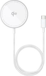 baseus wireless charger simple mini4 air 15w 167a white silver photo