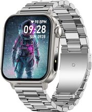 colmi smartwatch p80 183 ips with heart rate silver metal strap photo colmi smartwatch p80 183 ips with heart rate silver metal strap photo