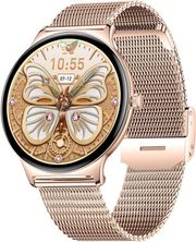 colmi smartwatch v89 143 amoled with heart rate gold metal strap photo