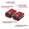 set 2 mpatarion einhell li ion 18v 2x 4ah power x change plus twin pack 4511629 extra photo 2