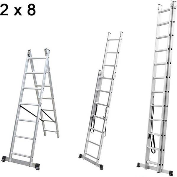 dipli skala epekteinomeni aloyminioy 2 x 8 skalopa photo