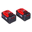 set 2 mpatarion einhell pcx li ion 18v 2x 52ah gia ti seira power x change 4511526 photo
