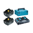 makita battery kit 18v 2x bl1860 6ah dc18rd dual charger makpac 198077 8 photo