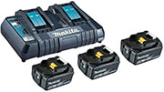 battery set makita 18v li ion 3x batteries 5ah bl1850 diplos taxyfortistis dc18rd 198458 6 photo