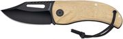 soygias albainox natural wood black blade folding knife 18828 photo