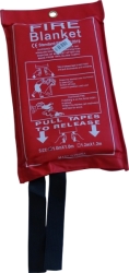 fire blanket 100x100 cm red bag photo
