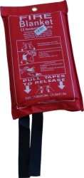 fire blanket 100x100 cm red bag photo