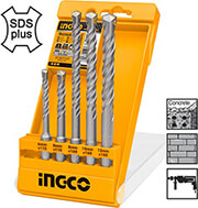 trypania sds plus 6 12mm set 5 tem ingco akd2052 photo