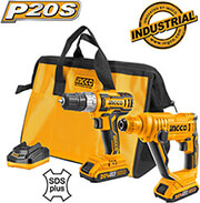 ergaleia mpatarias 20v li ion set 2 tem ingco ckli2008 photo