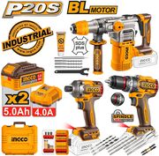 ergaleia mpatarias 20v li ion set 3 tem ingco cosli250693e photo