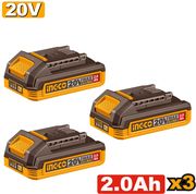 mpataries 20v 20ah set 3 tem ingco cosli240311e photo