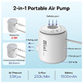baseus pocketgo portable air pump mini inflator stellar white extra photo 5