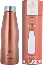 estia 01 7836 travel flask save the aegean mpoykali thermos rose gold 500ml photo