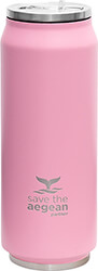 estia 01 10317 travel cup save the aegean potiri thermos me kalamaki baby pink 500ml photo