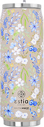 estia 01 16784 travel cup save the aegean potiri thermos me kalamaki symphony floral edition 500ml photo