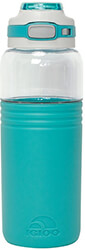 thermos tahoe chugger water bottle 36 oz 1065ml igloo 41452 clear aqua photo