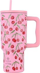 estia thermos straw tumbler xl sta 900ml cherry rose 01 32081 photo