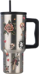 estia thermos straw tumbler xl sta 900ml old school ink 01 32050 photo