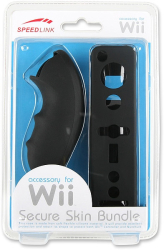 speedlinksl 3421 sbk secure skin bundle for wii black photo