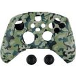 spartan gear controller silicon skin cover and thumb grips green camo photo