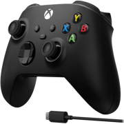 microsoft xbox series wireless black controller type c cable photo